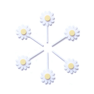 Daisy Cupcake Toppers- set of 6