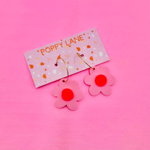 Poppy Hoops- Pink & Red