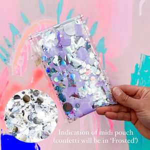 FROSTED // Confetti Clutch/ choose your size