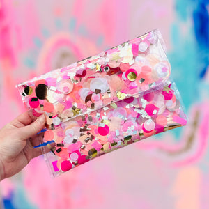 PEACHY KEEN // Confetti Clutch - choose your size