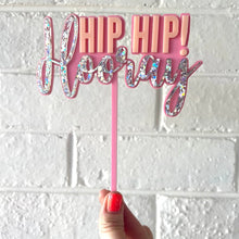 Hip Hip Hooray Cake Topper / Pastel Pinks