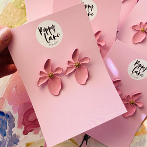 Floral Earring- Blush